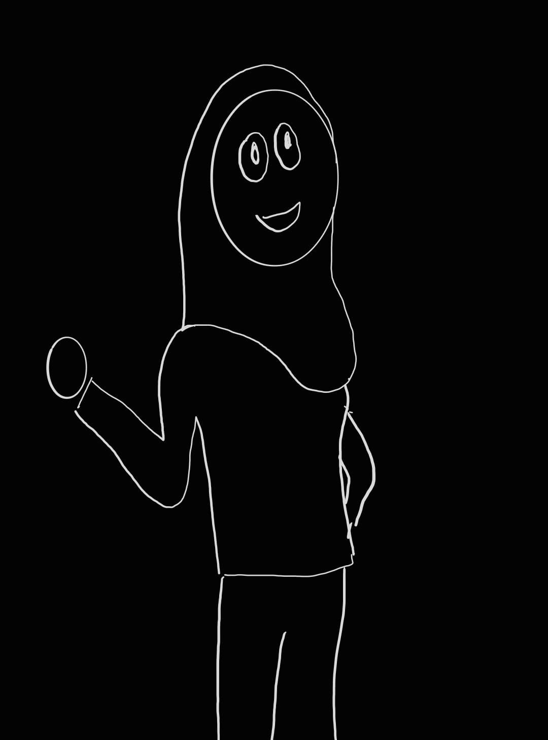 Cartoon of author pointing toward introduction